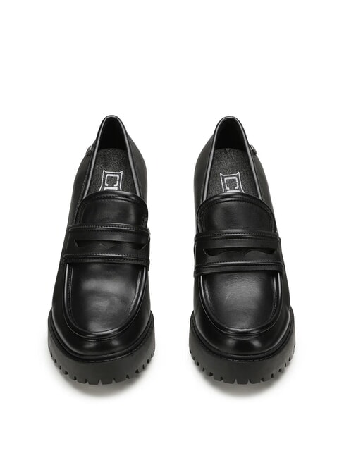 JAGGER 4107 Mocassini in pelle con tacco alto nero - Scarpe Donna