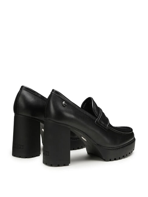 JAGGER 4107 Mocassini in pelle con tacco alto nero - Scarpe Donna