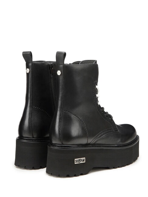 AXL 3460 Stivaletti anfibi in pelle nero - Scarpe Donna