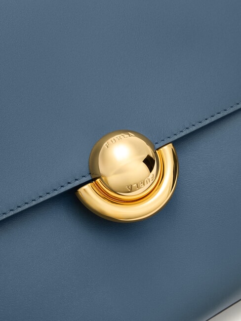 DOMUS  Borsa a spalla, in pelle grigio blu - Borse Donna