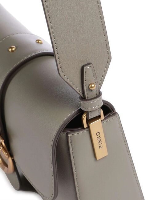 LOVE ONE SLOUCHY Borsa mini tracolla in pelle noce-antique gold - Borse Donna