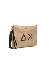 SUN68 CORDUROY Pochette con polsierina e tracolla beige - Borse Donna - 2