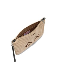 SUN68 CORDUROY Pochette con polsierina e tracolla beige - Borse Donna - 3