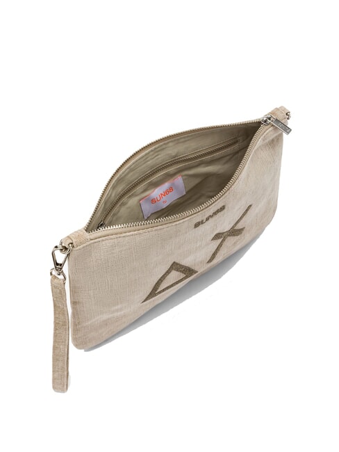 VELVET Pochette con polisierina e tracolla beige - Borse Donna