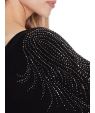 GUESS BAT SLEEVE LORETTA Maglione scollo a barca relaxed fit jetbla - Maglie Donna - 3