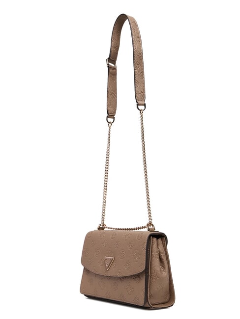 CRESIDIA II Borsa a tracolla con flap dark taupe logo - Borse Donna
