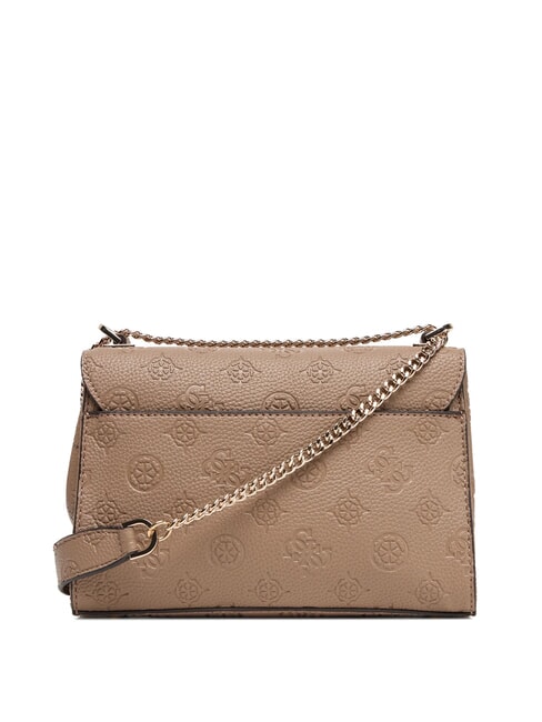 CRESIDIA II Borsa a tracolla con flap dark taupe logo - Borse Donna