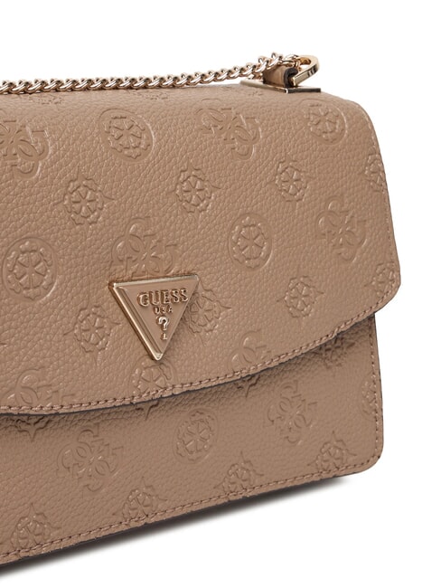 CRESIDIA II Borsa a tracolla con flap dark taupe logo - Borse Donna