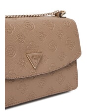 GUESS CRESIDIA II Borsa a tracolla con flap dark taupe logo - Borse Donna - 4
