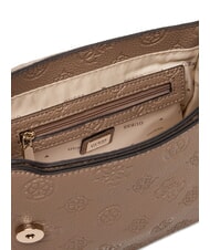 GUESS CRESIDIA II Borsa a tracolla con flap dark taupe logo - Borse Donna - 6