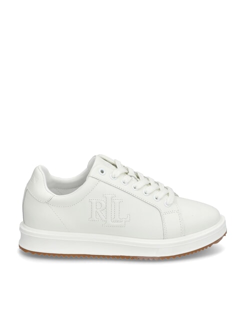 AINSLEY Sneakers in pelle logo impunturato soft white - Scarpe Donna