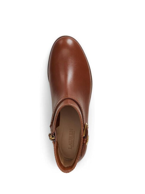 BROOKE 2 Stivaletti bassi in pelle con fibbia lauren tan1 - Scarpe Donna