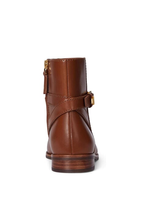 BROOKE 2 Stivaletti bassi in pelle con fibbia lauren tan1 - Scarpe Donna