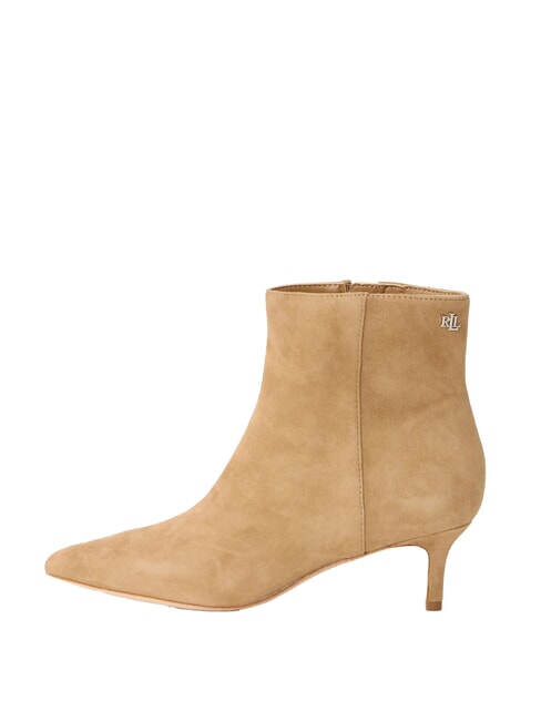 MCKAY Stivaletti in pelle suede tacco basso camel - Scarpe Donna
