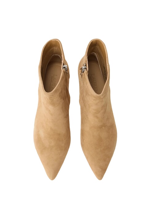 MCKAY Stivaletti in pelle suede tacco basso camel - Scarpe Donna
