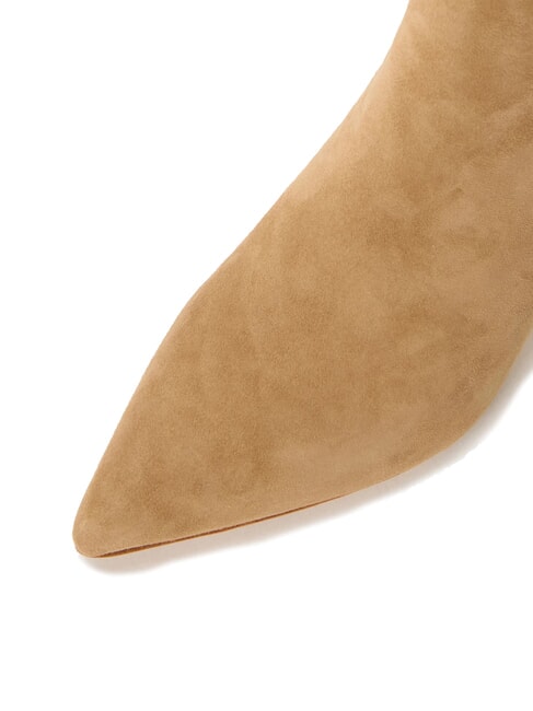 MCKAY Stivaletti in pelle suede tacco basso camel - Scarpe Donna