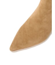 RALPH LAUREN MCKAY Stivaletti in pelle suede tacco basso camel - Scarpe Donna - 4