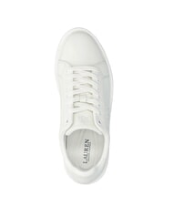 RALPH LAUREN AINSLEY Sneakers in pelle logo impunturato soft white - Scarpe Donna - 4