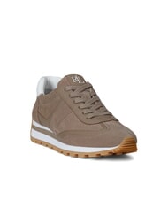 RALPH LAUREN DANI Sneakers microforate in pelle suede taupe brown/taupe brown/white - Scarpe Donna - 3