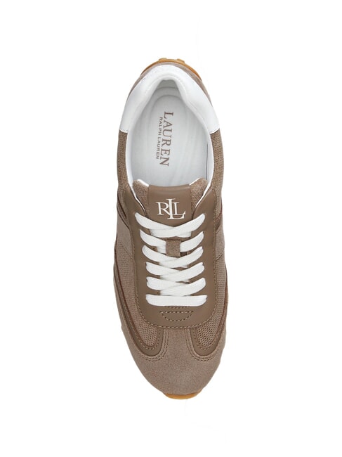 DANI Sneakers microforate in pelle suede taupe brown/taupe brown/white - Scarpe Donna