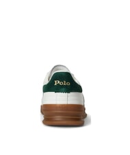 RALPH LAUREN HERITAGE AERA Sneakers in pelle off white/forest - Scarpe Uomo - 5