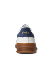 RALPH LAUREN HERITAGE AERA Sneakers in pelle off white/navy - Scarpe Uomo - 5
