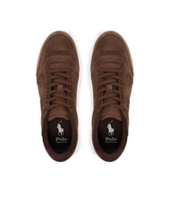 RALPH LAUREN RLITE COURT Sneakers in pelle suede chocolate brown - Scarpe Uomo - 3
