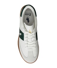 RALPH LAUREN HERITAGE AERA Sneakers in pelle off white/forest - Scarpe Uomo - 4
