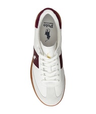 RALPH LAUREN HERITAGE AERA Sneakers in pelle off white/wine - Scarpe Uomo - 4