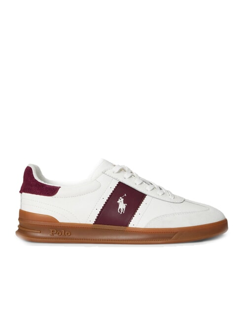 HERITAGE AERA Sneakers in pelle off white/wine - Scarpe Uomo