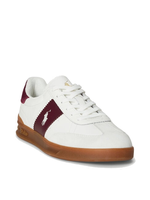 HERITAGE AERA Sneakers in pelle off white/wine - Scarpe Uomo