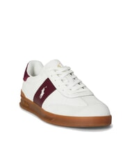 RALPH LAUREN HERITAGE AERA Sneakers in pelle off white/wine - Scarpe Uomo - 3