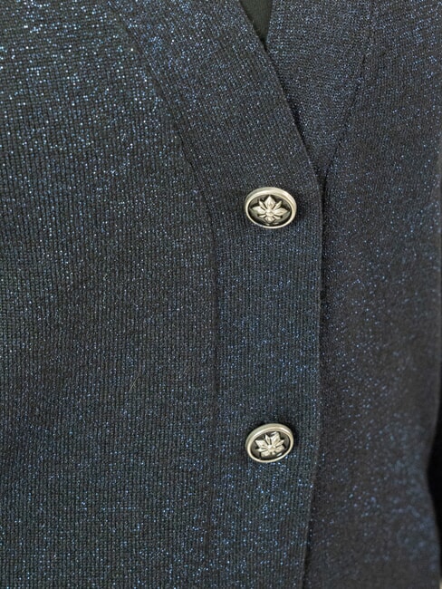 PEACEFUL Cardigan lurex con bottoni blue navy - Maglie Donna