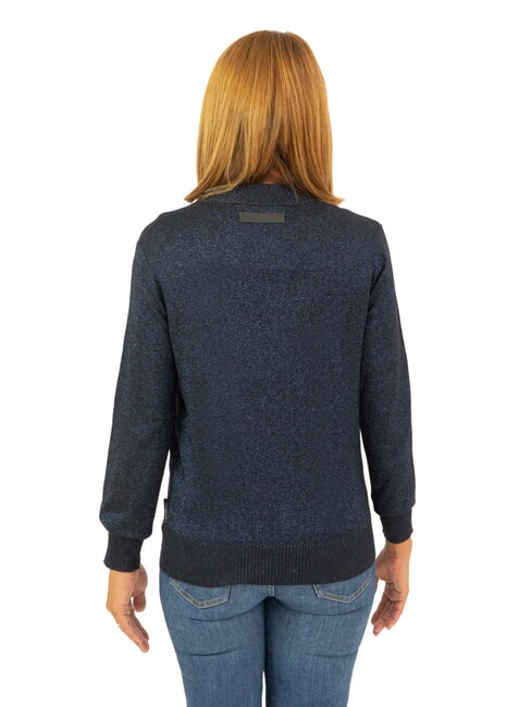 PEACEFUL Cardigan lurex con bottoni blue navy - Maglie Donna