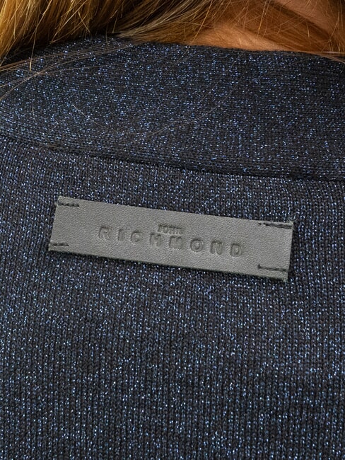 PEACEFUL Cardigan lurex con bottoni blue navy - Maglie Donna