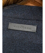 JOHN RICHMOND PEACEFUL Cardigan lurex con bottoni blue navy - Maglie Donna - 4