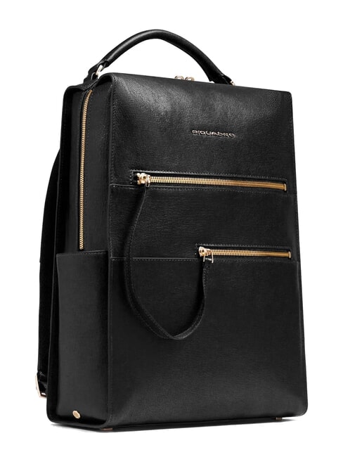 W140 Zaino donna in pelle porta pc 14" Nero - Zaini da lavoro porta PC