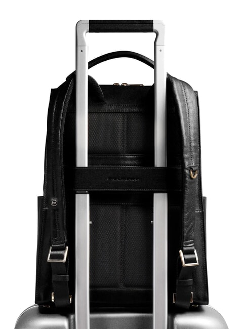 W140 Zaino donna in pelle porta pc 14" Nero - Zaini da lavoro porta PC