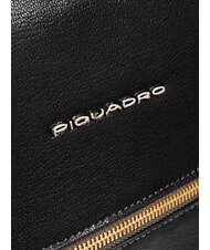 PIQUADRO W140 Zaino donna in pelle porta pc 14" Nero - Zaini da lavoro porta PC - 4