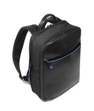 PIQUADRO BLUE SQUARE Zaino porta PC 14", in pelle Nero - Zaini da lavoro porta PC - 3