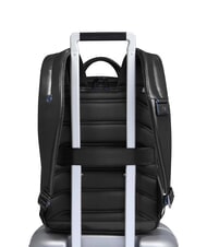 PIQUADRO BLUE SQUARE Zaino porta PC 14", in pelle Nero - Zaini da lavoro porta PC - 4