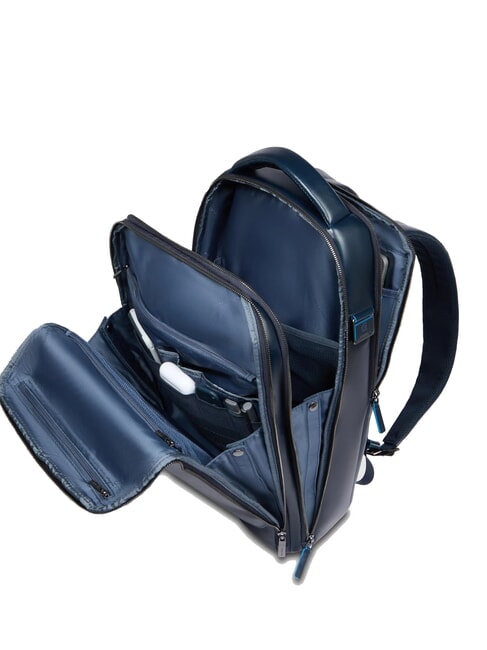 BLUE SQUARE Zaino in pelle fast-check porta pc 15,6" blu - Zaini da lavoro porta PC