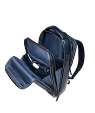 PIQUADRO BLUE SQUARE Zaino in pelle fast-check porta pc 15,6" blu - Zaini da lavoro porta PC - 5