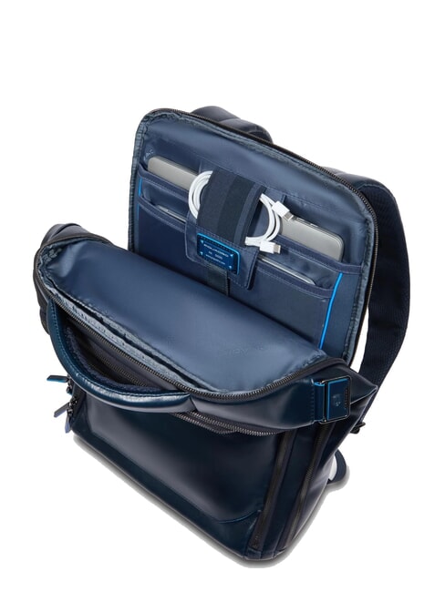 BLUE SQUARE Zaino in pelle fast-check porta pc 15,6" blu - Zaini da lavoro porta PC