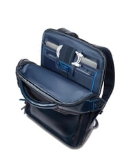PIQUADRO BLUE SQUARE Zaino in pelle fast-check porta pc 15,6" blu - Zaini da lavoro porta PC - 7