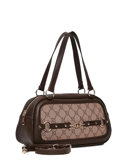 NEW DIAZ Borsa top handle con logo jacquard tan - Borse Donna