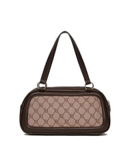GAUDÌ NEW DIAZ Borsa top handle con logo jacquard tan - Borse Donna - 3