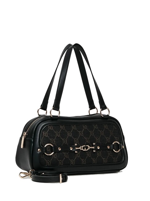 NEW DIAZ Borsa top handle con logo jacquard NERO - Borse Donna