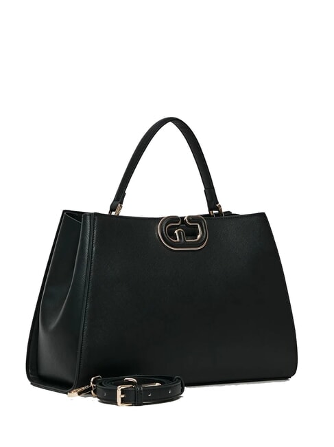 DEMY WINTER L Borsa a mano con tracolla st saffiano NERO - Borse Donna