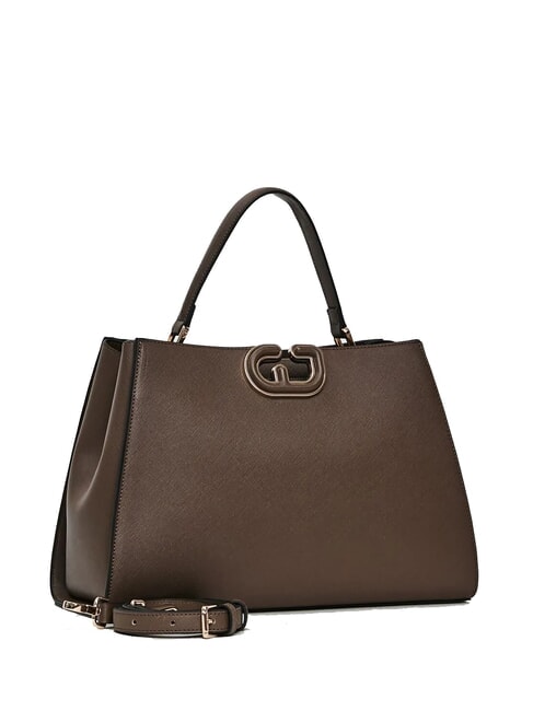 DEMY WINTER L Borsa a mano con tracolla st saffiano taupe - Borse Donna